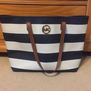 Navy & White Michael Kors handbag